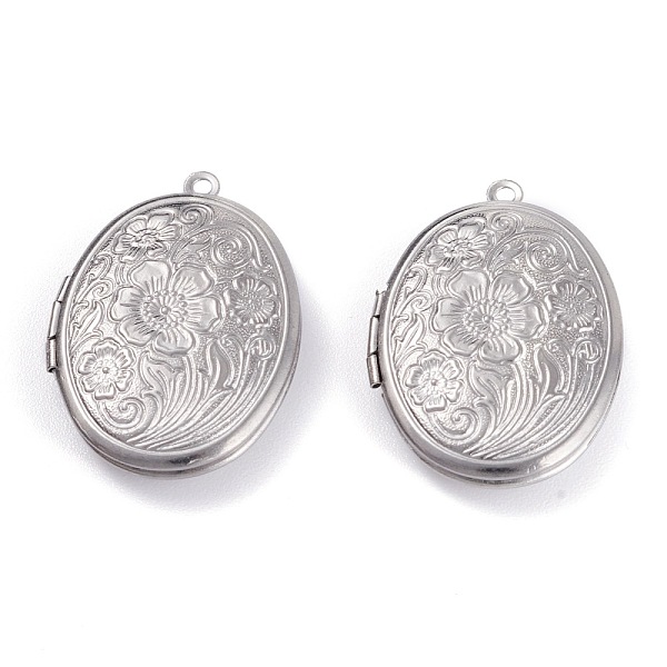 PandaHall 316 Stainless Steel Locket Pendants, Photo Frame Charms, Oval with Sakura, Stainless Steel Color, 33.5x23.5x6mm, Hole: 1.8mm...
PandaHall 316 Stainless Steel Locket Pendants, Photo Frame Charms, Oval with Sakura, Stainless Steel Color, 33.5x23.5x6mm, Hole: 1.8mm...