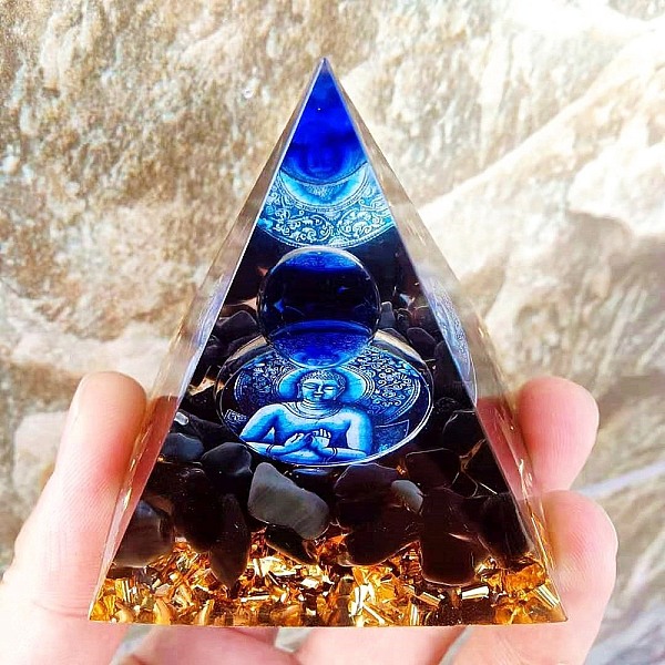 PandaHall Orgonite Pyramid Resin Display Decorations, with Natural Agate Chips and Buddha Inside, for Home Office Desk, 60x60mm Natural...
PandaHall Orgonite Pyramid Resin Display Decorations, with Natural Agate Chips and Buddha Inside, for Home Office Desk, 60x60mm Natural...