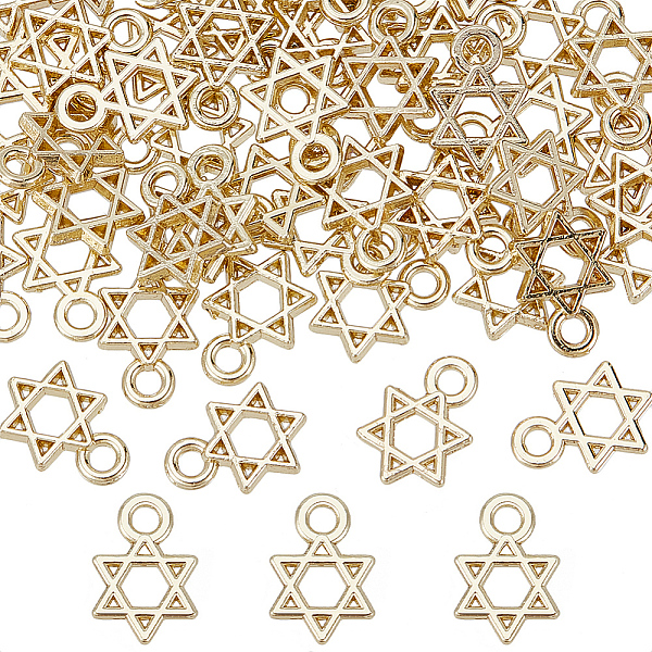 PandaHall SUNNYCLUE 60Pcs Alloy Charms, for Jewish, Star of David, Light Gold, 12x8x1.5mm, Hole: 2mm Alloy Star
PandaHall SUNNYCLUE 60Pcs Alloy Charms, for Jewish, Star of David, Light Gold, 12x8x1.5mm, Hole: 2mm Alloy Star