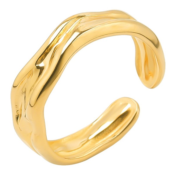 PandaHall 201 Stainless Steel Twist Wave Open Cuff Ring for Women, Golden, US Size 8(18.1mm) 201 Stainless Steel
PandaHall 201 Stainless Steel Twist Wave Open Cuff Ring for Women, Golden, US Size 8(18.1mm) 201 Stainless Steel