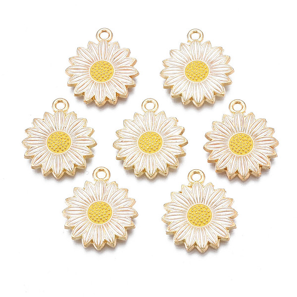 PandaHall Rack Plating Alloy Enamel Pendants, Cadmium Free & Nickel Free & Lead Free, Light Gold, Flower, Creamy White, 21x18x2mm, Hole...
PandaHall Rack Plating Alloy Enamel Pendants, Cadmium Free & Nickel Free & Lead Free, Light Gold, Flower, Creamy White, 21x18x2mm, Hole...