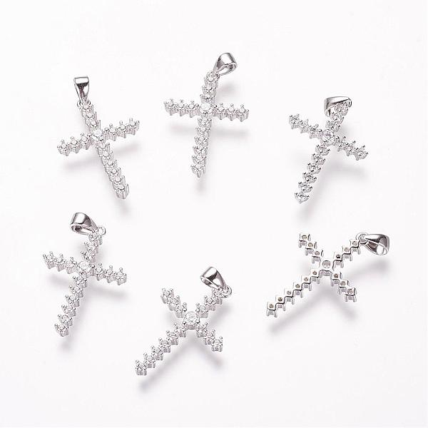 PandaHall Brass Micro Pave Cubic Zirconia Pendants, Cadmium Free & Nickel Free & Lead Free, Cross, Real Platinum Plated, 22.5x15x3mm, Hole...
PandaHall Brass Micro Pave Cubic Zirconia Pendants, Cadmium Free & Nickel Free & Lead Free, Cross, Real Platinum Plated, 22.5x15x3mm, Hole...