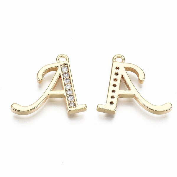 PandaHall Brass Micro Pave Clear Cubic Zirconia Pendants, Nickel Free, Real 18K Gold Plated, Word, Letter.A, 16x18x2mm, Hole: 1.5mm...
PandaHall Brass Micro Pave Clear Cubic Zirconia Pendants, Nickel Free, Real 18K Gold Plated, Word, Letter.A, 16x18x2mm, Hole: 1.5mm...