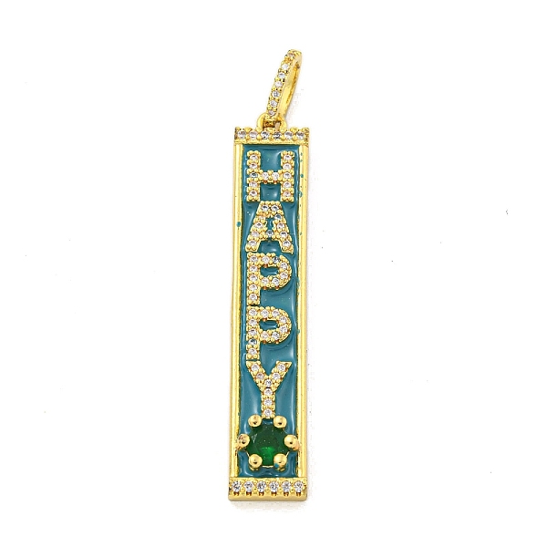 PandaHall Real 18K Gold Plated Brass Micro Pave Cubic Zirconia Pendants, Rectangle with Word, Green, 49x9x4mm, Hole: 7.5x5mm Brass+Cubic...
PandaHall Real 18K Gold Plated Brass Micro Pave Cubic Zirconia Pendants, Rectangle with Word, Green, 49x9x4mm, Hole: 7.5x5mm Brass+Cubic...