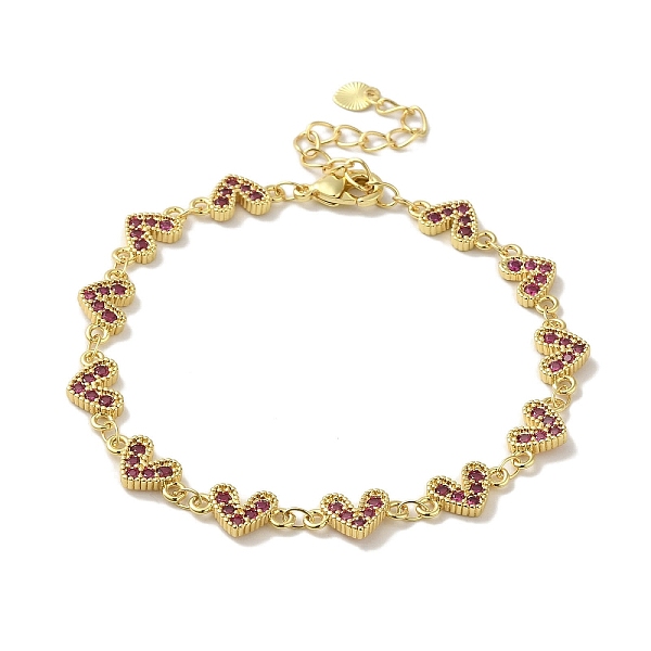 PandaHall Rack Plating Brass Micro Pave Cubic Zirconia Heart Link Chain Bracelets for Women, Cadmium Free & Lead Free, Long-Lasting Plated..., Purple
PandaHall Rack Plating Brass Micro Pave Cubic Zirconia Heart Link Chain Bracelets for Women, Cadmium Free & Lead Free, Long-Lasting Plated..., Purple