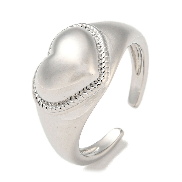 PandaHall Brass Open Cuff Rings, Heart, Platinum, Inner Diameter: 17.6mm Brass Heart
PandaHall Brass Open Cuff Rings, Heart, Platinum, Inner Diameter: 17.6mm Brass Heart