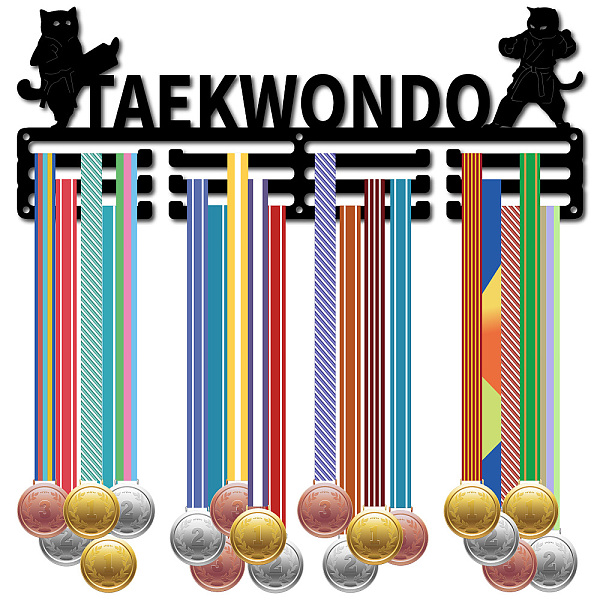 PandaHall Fashion Iron Medal Hanger Holder Display Wall Rack, 3-Line, with Screws, Black, Taekwondo, Cat Shape, 150x400mm, Hole: 5mm Iron...
PandaHall Fashion Iron Medal Hanger Holder Display Wall Rack, 3-Line, with Screws, Black, Taekwondo, Cat Shape, 150x400mm, Hole: 5mm Iron...