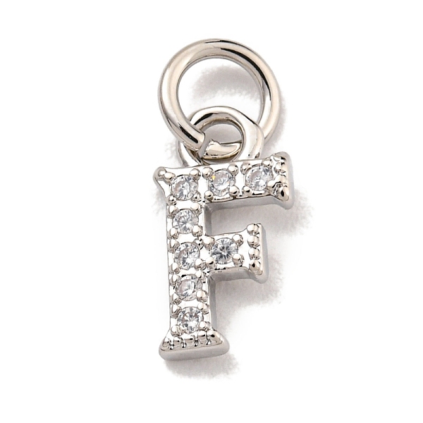 PandaHall Initial Letter Brass with Cubic Zirconia Charms, Platinum, Long-Lasting Plated, Lead Free & Cadmium Free, Letter F, 10x5.5x1.5mm..., Clear
PandaHall Initial Letter Brass with Cubic Zirconia Charms, Platinum, Long-Lasting Plated, Lead Free & Cadmium Free, Letter F, 10x5.5x1.5mm..., Clear