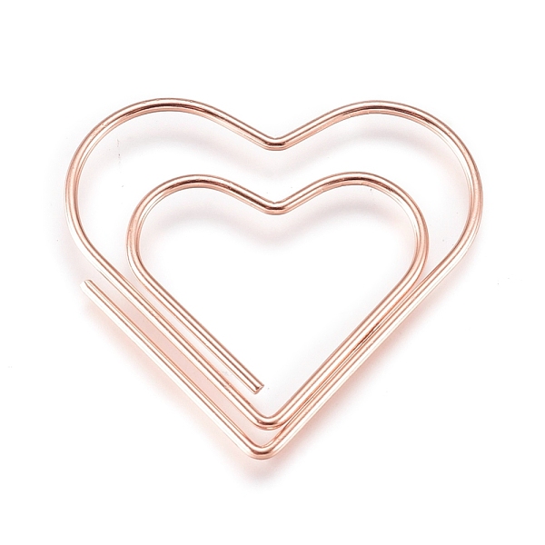 PandaHall Heart Shape Iron Paperclips, Cute Paper Clips, Funny Bookmark Marking Clips, Rose Gold, 27x29.5x1mm Iron
PandaHall Heart Shape Iron Paperclips, Cute Paper Clips, Funny Bookmark Marking Clips, Rose Gold, 27x29.5x1mm Iron