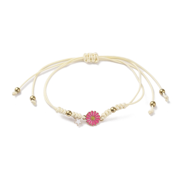 PandaHall Sunflower Alloy Enamel Charms Braided Bracelets, Nylon Cord Adjustable Bracelets for Women, Hot Pink, 4-3/8 inch(11.1cm) Alloy...
PandaHall Sunflower Alloy Enamel Charms Braided Bracelets, Nylon Cord Adjustable Bracelets for Women, Hot Pink, 4-3/8 inch(11.1cm) Alloy...
