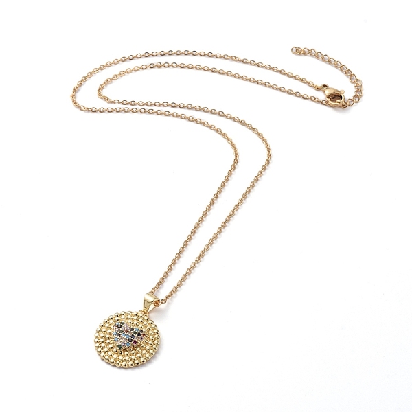 PandaHall 304 Stainless Steel Chain Necklaces, with Brass Micro Pave Cubic Zirconia Pendants, Flat Round and Heart, Golden, 17.5 inch...
PandaHall 304 Stainless Steel Chain Necklaces, with Brass Micro Pave Cubic Zirconia Pendants, Flat Round and Heart, Golden, 17.5 inch...