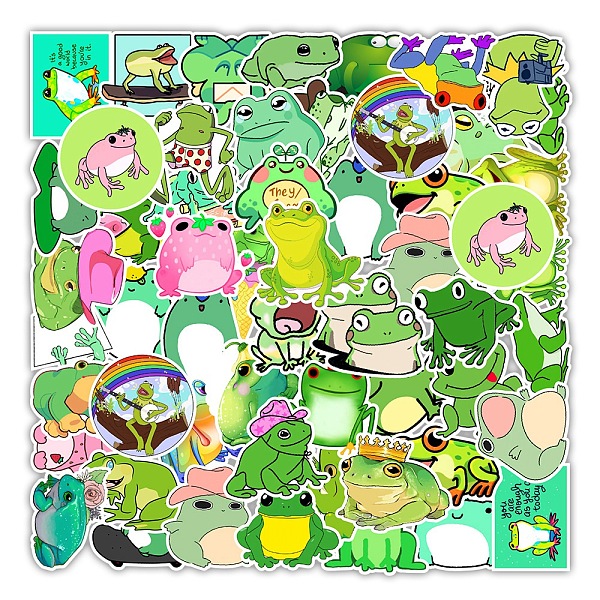 PandaHall PVC Adhesive Stickers, for Suitcase, Skateboard, Refrigerator, Helmet, Mobile Phone Shell, Frog Pattern, 5~8x5~8cm, 50pcs/bag..., Green
PandaHall PVC Adhesive Stickers, for Suitcase, Skateboard, Refrigerator, Helmet, Mobile Phone Shell, Frog Pattern, 5~8x5~8cm, 50pcs/bag..., Green