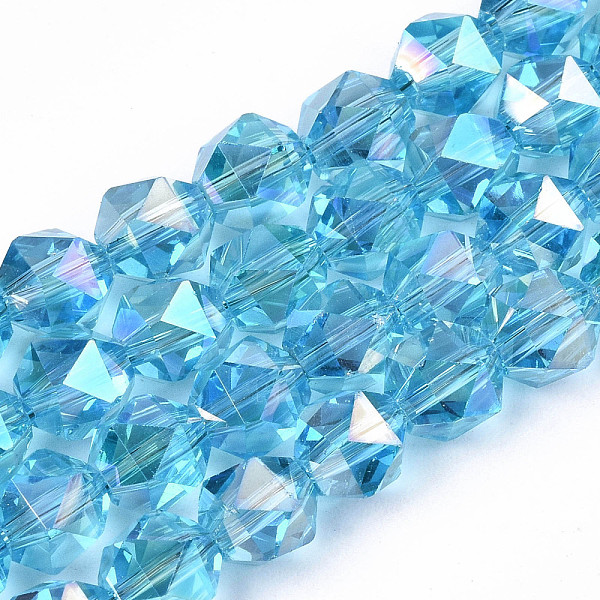 PandaHall Electroplate Transparent Glass Beads Strands, AB Color Plated, Faceted, Round, Light Sky Blue, 6x5.5x5.5mm, Hole: 1mm, about...
PandaHall Electroplate Transparent Glass Beads Strands, AB Color Plated, Faceted, Round, Light Sky Blue, 6x5.5x5.5mm, Hole: 1mm, about...