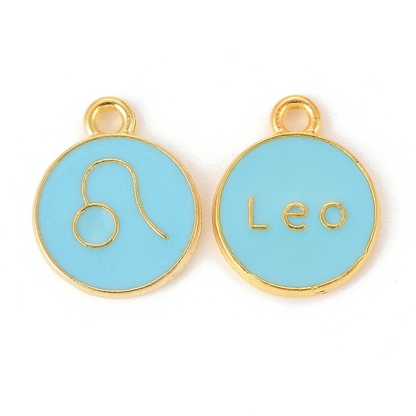 PandaHall Alloy Enamel Pendants, Flat Round with Constellation/Zodiac Sign, Golden, Sky Blue, Leo, 15x12x2mm, Hole: 1.5mm Alloy+Enamel Leo
PandaHall Alloy Enamel Pendants, Flat Round with Constellation/Zodiac Sign, Golden, Sky Blue, Leo, 15x12x2mm, Hole: 1.5mm Alloy+Enamel Leo