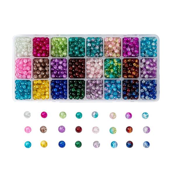 PandaHall Spray Painted Crackle Glass Beads, Round, Mixed Color, 6mm, Hole: 1.3~1.6mm, 24 colors, about 70pcs/color, 1680pcs/box Glass Round..., Multicolor
PandaHall Spray Painted Crackle Glass Beads, Round, Mixed Color, 6mm, Hole: 1.3~1.6mm, 24 colors, about 70pcs/color, 1680pcs/box Glass Round..., Multicolor