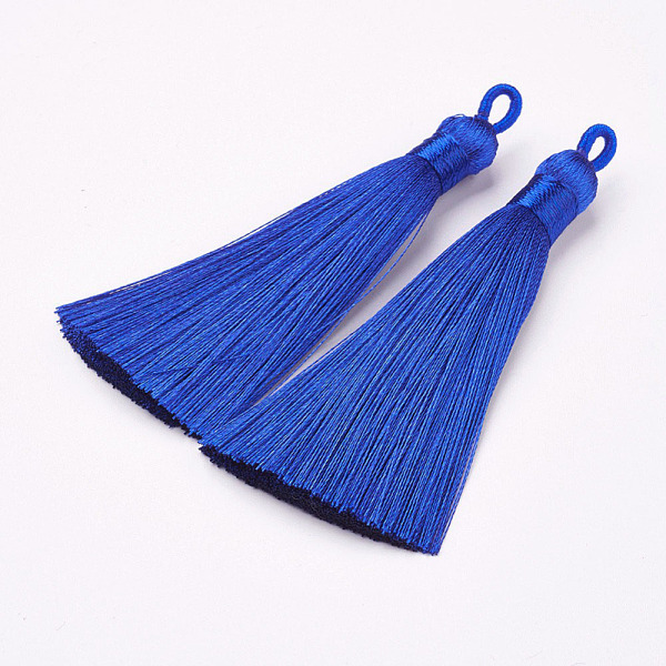 PandaHall Nylon Tassels Big Pendant Decorations, Blue, 83~92x9~10mm, Hole: 1.5~4mm Nylon Blue
PandaHall Nylon Tassels Big Pendant Decorations, Blue, 83~92x9~10mm, Hole: 1.5~4mm Nylon Blue