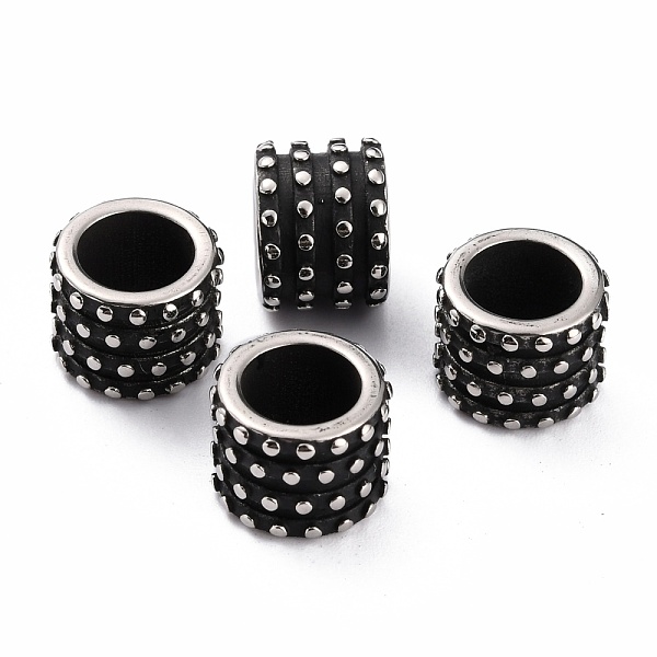 PandaHall 304 Stainless Steel European Beads, Large Hole Beads, Column with Polka Dot, Antique Silver, 12.7x9.6mm, Hole: 8.3mm 304 Stainless...
PandaHall 304 Stainless Steel European Beads, Large Hole Beads, Column with Polka Dot, Antique Silver, 12.7x9.6mm, Hole: 8.3mm 304 Stainless...