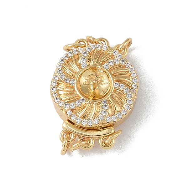 PandaHall Rack Plating Brass Micro Pave Clear Cubic Zirconia Box Clasps, 3-Strand, 6-Hole, Flower, Real 18K Gold Plated, 21x15x7mm, Hole...
PandaHall Rack Plating Brass Micro Pave Clear Cubic Zirconia Box Clasps, 3-Strand, 6-Hole, Flower, Real 18K Gold Plated, 21x15x7mm, Hole...