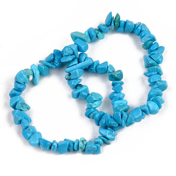 PandaHall Chip Synthetic Turquoise(Dyed) Beaded Stretch Bracelets, Deep Sky Blue, Inner Diameter: 1-3/4~2 inch(4.5~5cm) Synthetic Turquoise
PandaHall Chip Synthetic Turquoise(Dyed) Beaded Stretch Bracelets, Deep Sky Blue, Inner Diameter: 1-3/4~2 inch(4.5~5cm) Synthetic Turquoise