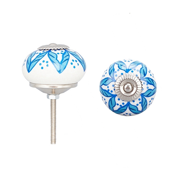PandaHall Printing Porcelain Drawer Knobs, with Iron Finding and Screw, for Home, Cabinet, Cupboard and Dresser, Rondelle with Flower..., Blue
PandaHall Printing Porcelain Drawer Knobs, with Iron Finding and Screw, for Home, Cabinet, Cupboard and Dresser, Rondelle with Flower..., Blue