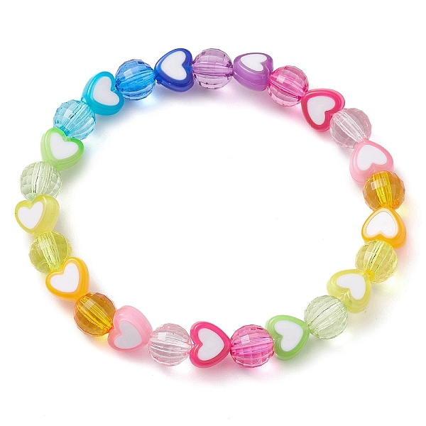 PandaHall Heart & Faceted Round Acrylic Beaded Stretch Bracelets, Rainbow Color Bracelets for Women, Colorful, Inner Diameter: 2-1/4 inch...
PandaHall Heart & Faceted Round Acrylic Beaded Stretch Bracelets, Rainbow Color Bracelets for Women, Colorful, Inner Diameter: 2-1/4 inch...