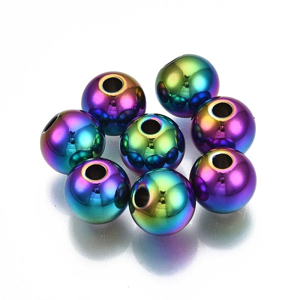 PandaHall Rack Plating Rainbow Color 304 Stainless Steel Beads, Cadmium Free & Nickel Free & Lead Free, Round, 10x9mm, Hole: 2.5mm 304...
PandaHall Rack Plating Rainbow Color 304 Stainless Steel Beads, Cadmium Free & Nickel Free & Lead Free, Round, 10x9mm, Hole: 2.5mm 304...