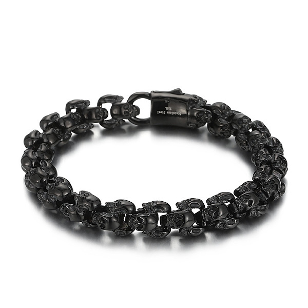 PandaHall Titanium Steel Skull Link Chain Bracelet for Men, Antique Silver, 8-7/8 inch(22.5cm) Titanium Steel Skull
PandaHall Titanium Steel Skull Link Chain Bracelet for Men, Antique Silver, 8-7/8 inch(22.5cm) Titanium Steel Skull