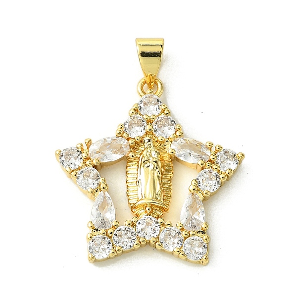 PandaHall Brass Micro Pave Clear Cubic Zirconia Pendants, Real 18K Gold Plated, Star, 24.5x23.5x3.5mm, Hole: 4x3mm Brass+Cubic Zirconia Star...
PandaHall Brass Micro Pave Clear Cubic Zirconia Pendants, Real 18K Gold Plated, Star, 24.5x23.5x3.5mm, Hole: 4x3mm Brass+Cubic Zirconia Star...