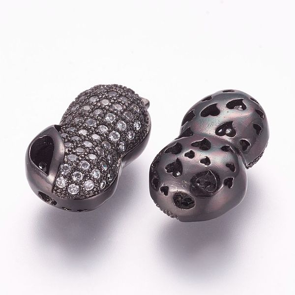 PandaHall Brass Micro Pave Cubic Zirconia Beads, Peanut, Gunmetal, 17.5x10.5x7.5mm, Hole: 1.5mm Brass+Cubic Zirconia Fruit
PandaHall Brass Micro Pave Cubic Zirconia Beads, Peanut, Gunmetal, 17.5x10.5x7.5mm, Hole: 1.5mm Brass+Cubic Zirconia Fruit