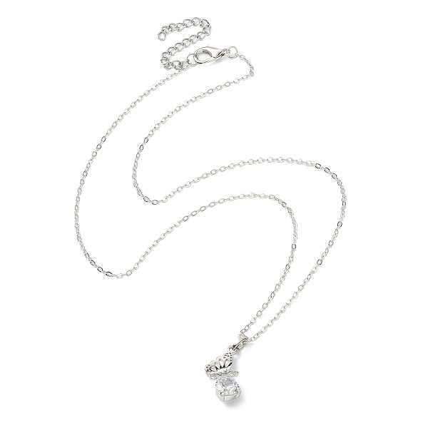 PandaHall Crystal Rhinestone Butterfly Pendant Necklace with Cable Chains, Brass Necklace for Women, Platinum, 17.32 inch(44cm) Rhinestone..., Clear
PandaHall Crystal Rhinestone Butterfly Pendant Necklace with Cable Chains, Brass Necklace for Women, Platinum, 17.32 inch(44cm) Rhinestone..., Clear