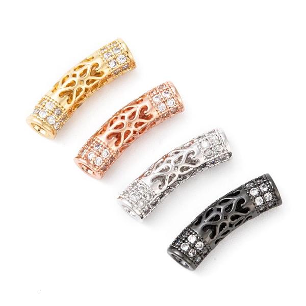 PandaHall Brass Micro Pave Cubic Zirconia Beads, Hollow, Curve Tube, Mixed Color, 21x6mm, Hole: 2.8mm Brass+Cubic Zirconia Tube
PandaHall Brass Micro Pave Cubic Zirconia Beads, Hollow, Curve Tube, Mixed Color, 21x6mm, Hole: 2.8mm Brass+Cubic Zirconia Tube