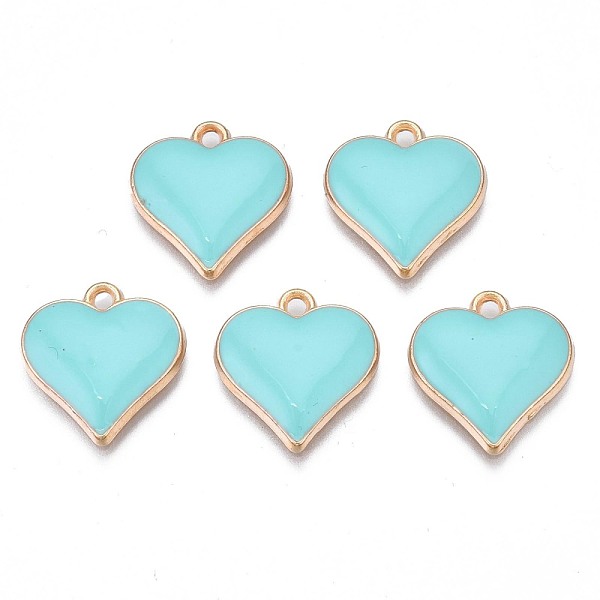 PandaHall Alloy Enamel Pendants, Cadmium Free & Nickel Free & Lead Free, Light Gold, Heart, Turquoise, 17x16x3mm, Hole: 1.6mm Alloy+Enamel..., Green
PandaHall Alloy Enamel Pendants, Cadmium Free & Nickel Free & Lead Free, Light Gold, Heart, Turquoise, 17x16x3mm, Hole: 1.6mm Alloy+Enamel..., Green