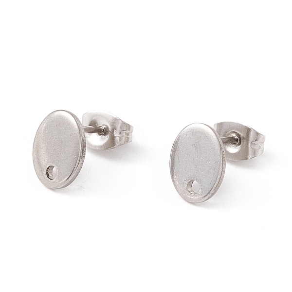 PandaHall 201 Stainless Steel Stud Earring Findings with Hole, 304 Stainless Steel Pins and Ear Nuts, Oval, Stainless Steel Color, 9x7mm...
PandaHall 201 Stainless Steel Stud Earring Findings with Hole, 304 Stainless Steel Pins and Ear Nuts, Oval, Stainless Steel Color, 9x7mm...