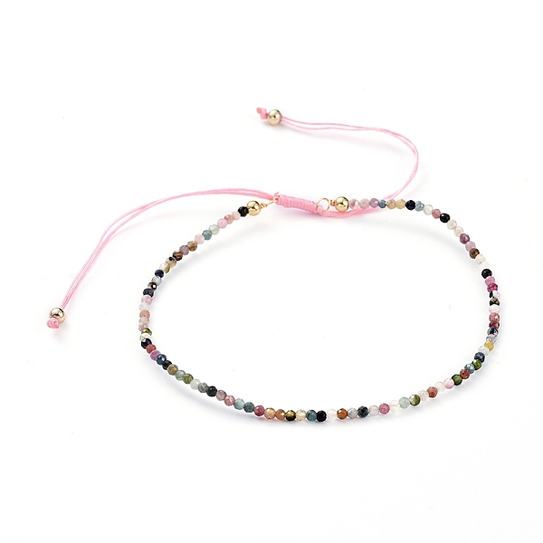 PandaHall Braided Bead Bracelets, with Natural Tourmaline Beads and Golden Plated Brass Beads and Braided Nylon Thread, 55~86mm Tourmaline
PandaHall Braided Bead Bracelets, with Natural Tourmaline Beads and Golden Plated Brass Beads and Braided Nylon Thread, 55~86mm Tourmaline