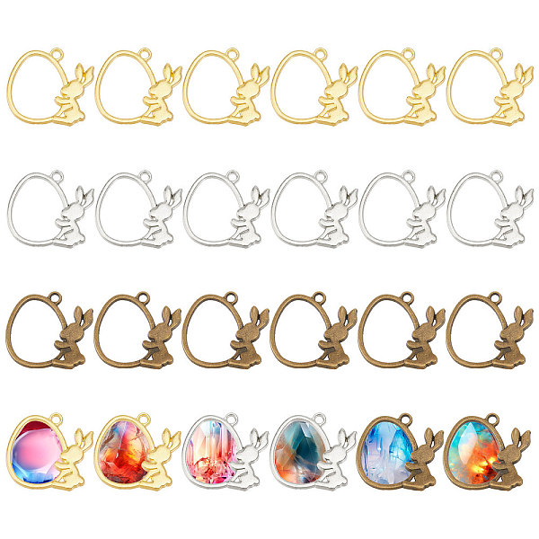 PandaHall CHGCRAFT 48PCS 3Style Easter Theme Alloy Pendants, Egg with Rabbit, Mixed Color, 31x30.5~32x2~2.5mm, Hole: 2.6~2.8mm Alloy Rabbit
PandaHall CHGCRAFT 48PCS 3Style Easter Theme Alloy Pendants, Egg with Rabbit, Mixed Color, 31x30.5~32x2~2.5mm, Hole: 2.6~2.8mm Alloy Rabbit