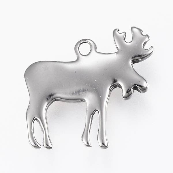 PandaHall 304 Stainless Steel Charms, Christmas Reindeer/Stag , Stainless Steel Color, 15x16x2.5mm, Hole: 1.2mm 304 Stainless Steel Deer
PandaHall 304 Stainless Steel Charms, Christmas Reindeer/Stag , Stainless Steel Color, 15x16x2.5mm, Hole: 1.2mm 304 Stainless Steel Deer