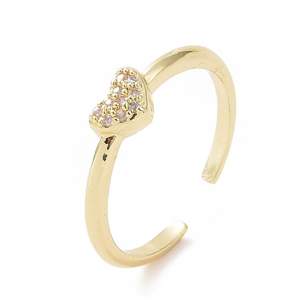 PandaHall Clear Cubic Zirconia Heart Open Cuff Ring, Brass Jewelry for Women, Golden, Inner Diameter: 16mm Brass+Cubic Zirconia Clear
PandaHall Clear Cubic Zirconia Heart Open Cuff Ring, Brass Jewelry for Women, Golden, Inner Diameter: 16mm Brass+Cubic Zirconia Clear