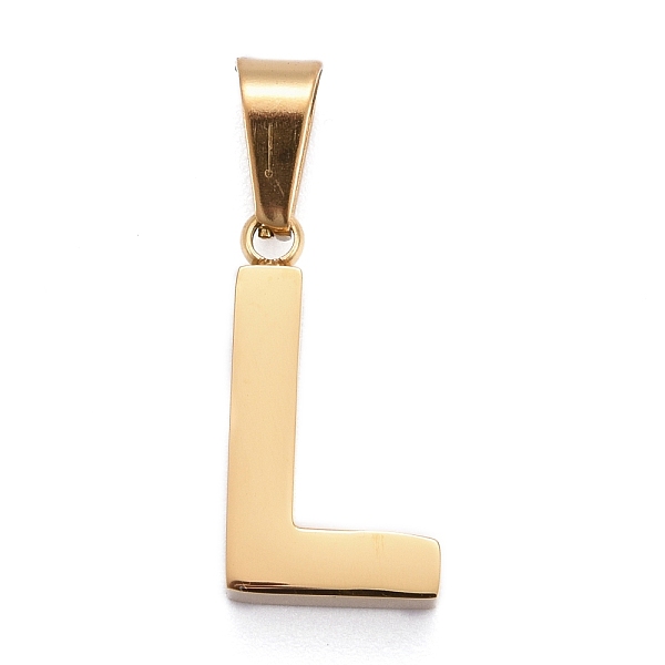 PandaHall Ion Plating(IP) 304 Stainless Steel Letter Pendants, Manual Polishing, Alphabet, Golden, Letter.L, 18.5x10x3.5mm, Hole: 6.5x3.5mm...
PandaHall Ion Plating(IP) 304 Stainless Steel Letter Pendants, Manual Polishing, Alphabet, Golden, Letter.L, 18.5x10x3.5mm, Hole: 6.5x3.5mm...