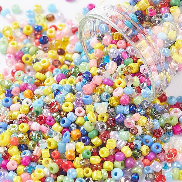 PandaHall Glass Seed Beads, Mixed Style, Round, Mixed Color, 2x1.5mm, Hole: 0.9mm, about 10000pcs/200g Glass Multicolor
PandaHall Glass Seed Beads, Mixed Style, Round, Mixed Color, 2x1.5mm, Hole: 0.9mm, about 10000pcs/200g Glass Multicolor