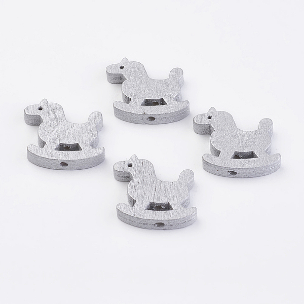 PandaHall Spray Painted Natural Wood Beads, Rocking Horse, Silver Plated, 22x23x5mm, Hole: 2mm, about 40pcs/30g Wood Horse
PandaHall Spray Painted Natural Wood Beads, Rocking Horse, Silver Plated, 22x23x5mm, Hole: 2mm, about 40pcs/30g Wood Horse