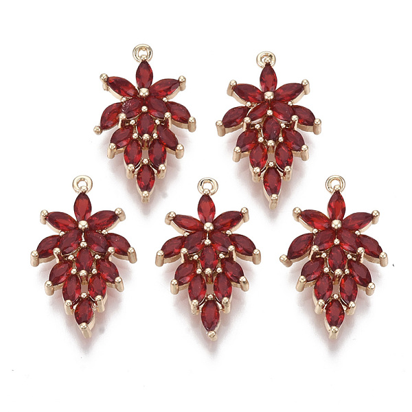 PandaHall Glass Pendants, with Brass Findings, Faceted, Leaf, Light Gold, FireBrick, 24.5x15x4mm, Hole: 1mm Brass+Glass Leaf Red
PandaHall Glass Pendants, with Brass Findings, Faceted, Leaf, Light Gold, FireBrick, 24.5x15x4mm, Hole: 1mm Brass+Glass Leaf Red