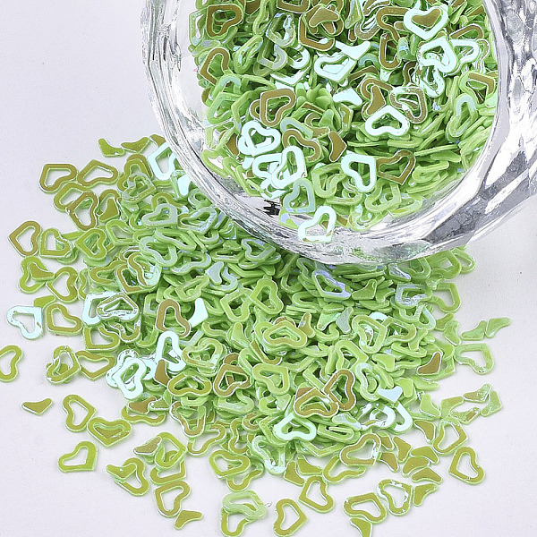 PandaHall Ornament Accessories, PVC Plastic Paillette/Sequins Beads, AB Color Plated, Heart, Light Green, 1.6~3x2.7~4x0.4mm, about...
PandaHall Ornament Accessories, PVC Plastic Paillette/Sequins Beads, AB Color Plated, Heart, Light Green, 1.6~3x2.7~4x0.4mm, about...