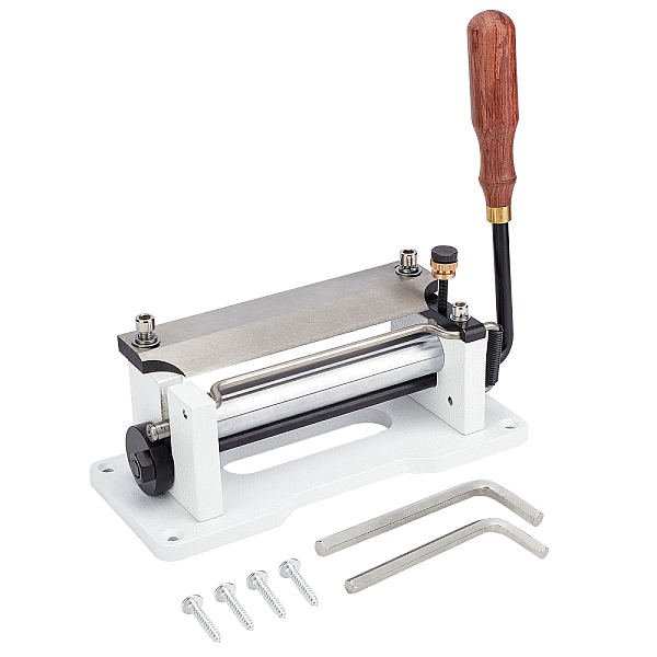 PandaHall Iron Skiving Machine Tools Set, with Wooden Handle, Screw & Hexagon Wrench, Platinum, 10.5x27x15cm Iron
PandaHall Iron Skiving Machine Tools Set, with Wooden Handle, Screw & Hexagon Wrench, Platinum, 10.5x27x15cm Iron