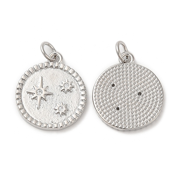 PandaHall Eco-Friendly Brass Micro Pave Clear Cubic Zirconia Pendants, with Jump Ring, Lead Free & Cadmium Free, Flat Round with Star...
PandaHall Eco-Friendly Brass Micro Pave Clear Cubic Zirconia Pendants, with Jump Ring, Lead Free & Cadmium Free, Flat Round with Star...