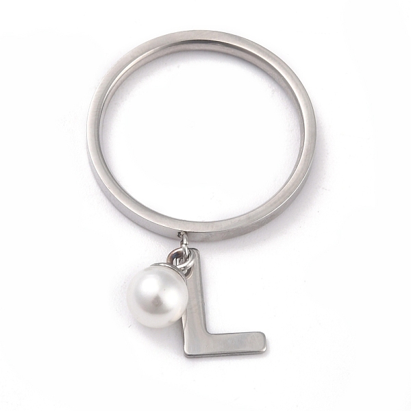 PandaHall Dual-use Items, 304 Stainless Steel Finger Rings or Pendants, with Plastic Round Beads, Stainless Steel Color, White, Letter.L, US...
PandaHall Dual-use Items, 304 Stainless Steel Finger Rings or Pendants, with Plastic Round Beads, Stainless Steel Color, White, Letter.L, US...