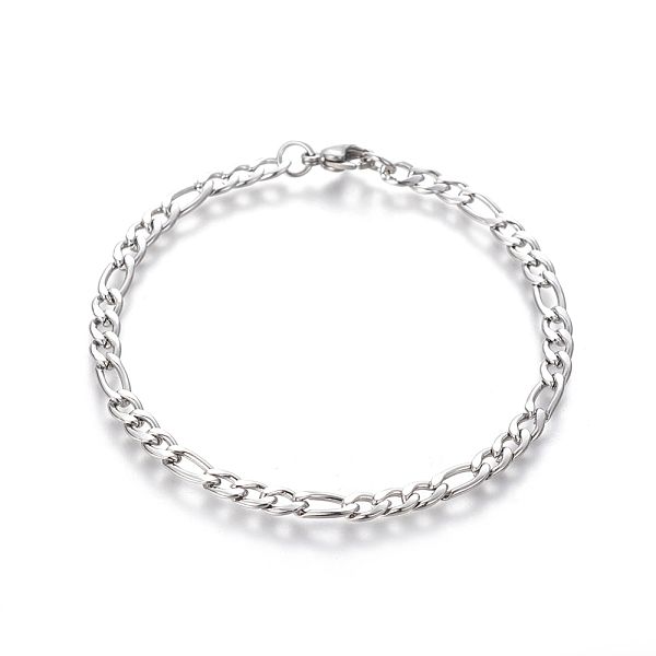 PandaHall 304 Stainless Steel Figaro Chain Bracelets, with Lobster Claw Clasps, Stainless Steel Color, 8-1/8 inch(20.5cm), 4.5mm 304...
PandaHall 304 Stainless Steel Figaro Chain Bracelets, with Lobster Claw Clasps, Stainless Steel Color, 8-1/8 inch(20.5cm), 4.5mm 304...