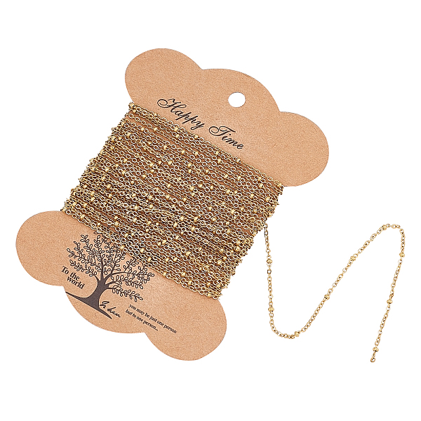 PandaHall 304 Stainless Steel Satellite Chains, Soldered, with Round Beads, with Card Paper, Golden, 1.6mm, Beads: 2x1mm, about 16.4 Feet...
PandaHall 304 Stainless Steel Satellite Chains, Soldered, with Round Beads, with Card Paper, Golden, 1.6mm, Beads: 2x1mm, about 16.4 Feet...