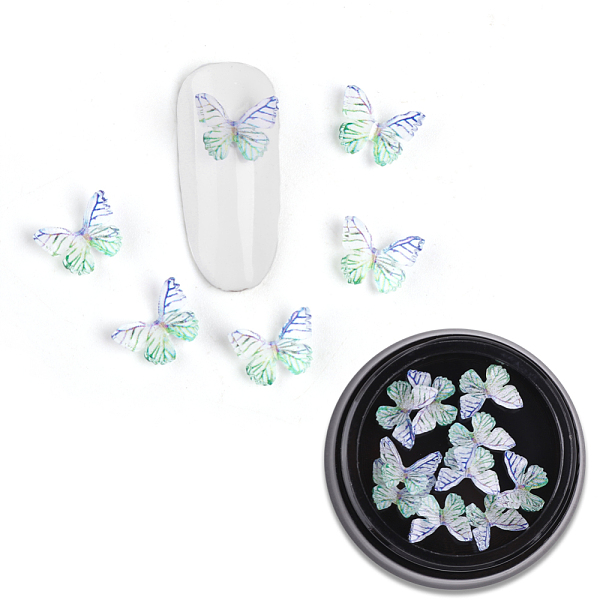 PandaHall 3D Resin Cabochons, Nail Art Studs, Nail Art Decoration Accessories, Butterfly, Light Cyan, 7.5x7~8x2~3mm, 10pcs/box Resin...
PandaHall 3D Resin Cabochons, Nail Art Studs, Nail Art Decoration Accessories, Butterfly, Light Cyan, 7.5x7~8x2~3mm, 10pcs/box Resin...
