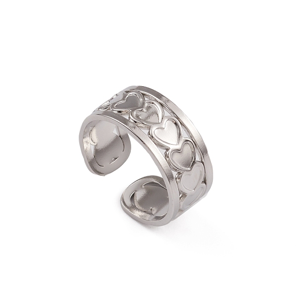 PandaHall 304 Stainless Steel Heart Wrap Open Cuff Ring for Women, Stainless Steel Color, US Size 7 1/4(17.5mm) 304 Stainless Steel Heart
PandaHall 304 Stainless Steel Heart Wrap Open Cuff Ring for Women, Stainless Steel Color, US Size 7 1/4(17.5mm) 304 Stainless Steel Heart