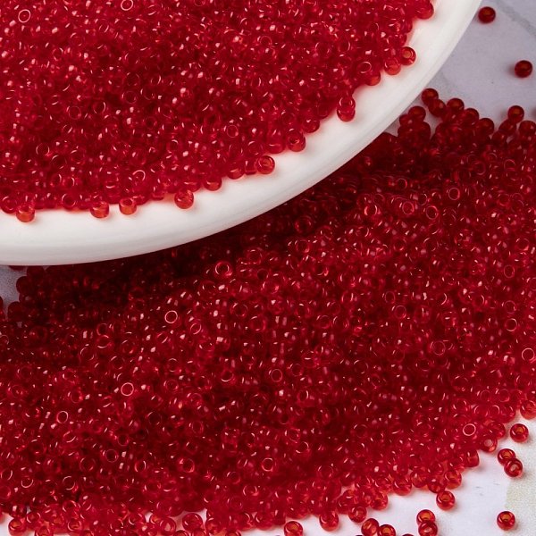 PandaHall MIYUKI Round Rocailles Beads, Japanese Seed Beads, 15/0, (RR140) Transparent Red Orange, 1.5mm, Hole: 0.7mm, about 5555pcs/10g...
PandaHall MIYUKI Round Rocailles Beads, Japanese Seed Beads, 15/0, (RR140) Transparent Red Orange, 1.5mm, Hole: 0.7mm, about 5555pcs/10g...